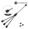 12V/4pin 5V/3-pin Aura RGB Extension Adapter Cable,Motherboard to 2 Or 3 4 Connects Splitter Hub F PC Light Strip(5V 1X3) view 4