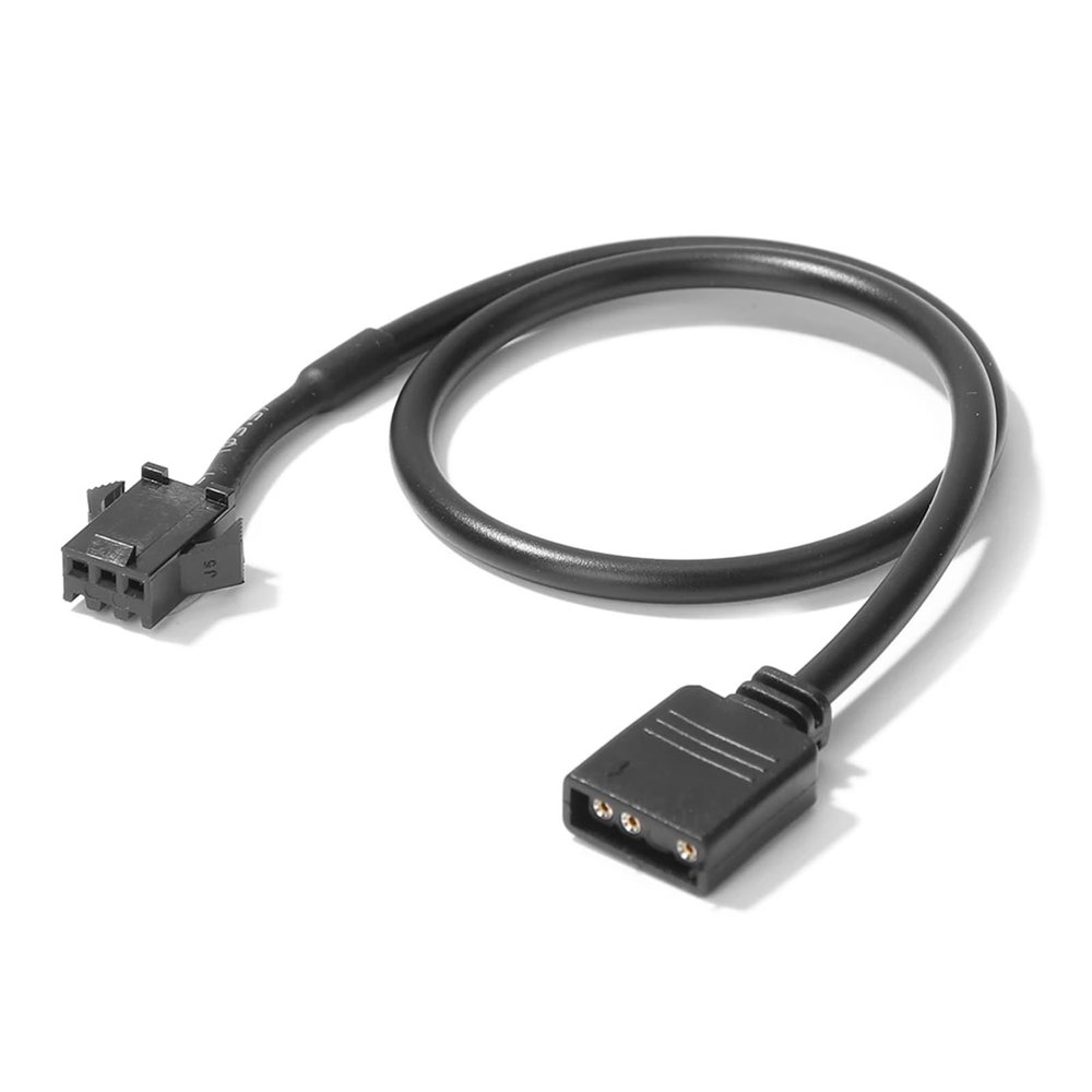 30cm Computer Motherboard Light Strip Conversion Cable Replacement 5V 3 Pin / 12V 4 Pin Motherboard RGB Adapter Cable(3P Male)