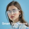GS07 Smart Photochromic Sunglasses,Bluetooth Smart Glasses, Blue Light Glasses for Men Women,Bluetooth 5.4, Open Ear Sound Mic & Speakers, Color-Changing Polarized Lenses (Blue Frame With White Legs) view 2