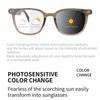 GS07 Smart Photochromic Sunglasses,Bluetooth Smart Glasses, Blue Light Glasses for Men Women,Bluetooth 5.4, Open Ear Sound Mic & Speakers, Color-Changing Polarized Lenses (Blue Frame With White Legs) view 3