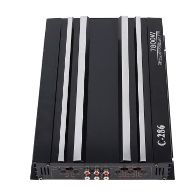 Car Stereo Amplifier, Car Audio Amplifier 7800W 4 Channels Class AB Pure Bass Power Amp for DC 12V Truck Boat UTV Motorcycle
