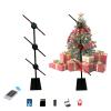 3D Hologram Fan Projector 16.5" Spliced Set,3 Units 42cm with Stand 3D Hologram Christmas Tree, Led Holographic Display with Bluetooth, Remote Control, for Shop, Party, Halloween Event Advertising view 1