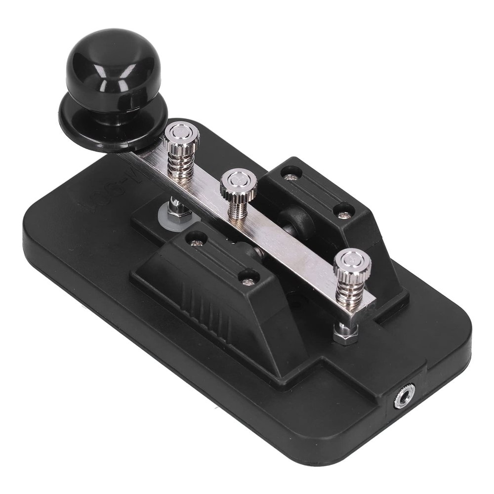 CW Key Morse Code Telegraph Tapper Manual Practice Tool, Portable ABS Iron Material, Ideal for Beginner Morse Code Learners, with Buzzer