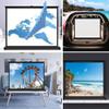 QCSJM Portable Projector Screen 20" 30" 40" 50" Desktop Retractable Projection Screen HD 4K Manual Pull Up Movie Screen for Home Theater Indoor Outdoor, Anti-Crease(40 Inch (4:3)) view 2