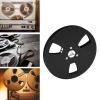 Phefop Empty Reel 1/4 5 Inch 3 Hole Open Reel Sound Tape Empty Reel Aluminum Alloy Tape Recorder Repair Reel Replacement (Black) view 3