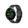 AMYEH Titanium Men Strap fit for Google Pixel Watch 3 45mm Band Link Bracelet fit for GOOGLE PIXEL 3 45MM Wristband Metal Business Watchband(Silver black) view 1