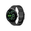 AMYEH Titanium Men Strap fit for Google Pixel Watch 3 45mm Band Link Bracelet fit for GOOGLE PIXEL 3 45MM Wristband Metal Business Watchband(Silver black) view 2