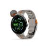 AMYEH Titanium Men Strap fit for Google Pixel Watch 3 45mm Band Link Bracelet fit for GOOGLE PIXEL 3 45MM Wristband Metal Business Watchband(Silver black) view 3