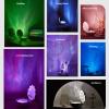 Shell Bluetooth Speaker with Wave Light Projector, Creative Shell Design, Retro Wave Sound Effects, Purple for Bedroom Use view 3