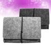 ANDRESLAD 2pcs Electronics Accessories Bag Felt Pouch Storage Bag Organizer Purse Portable Easy-clean Felt Case Light Grey view 4