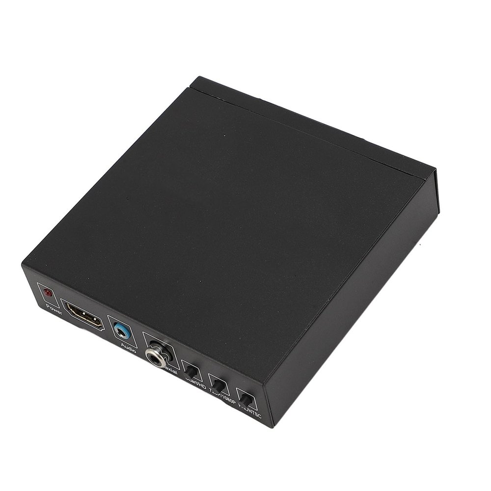 HD Video Converter, 1080P SCART to HDMI Video Audio Converter Adapter, HDMI Sound Converter Replacement for Home (US Plug)