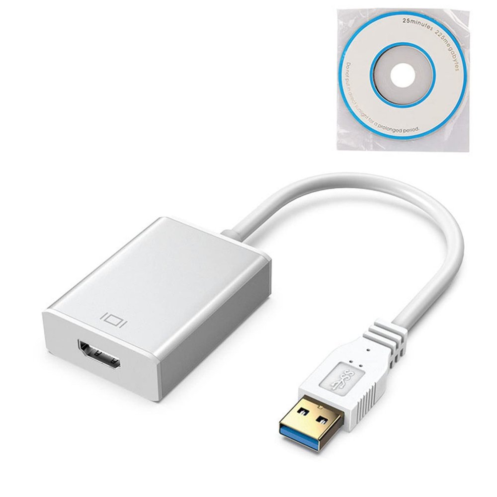 Tyenaza USB Adapter Cable, USB 3.0 to HD Multimedia Interface 1080P Converter High Speed for PC Laptop, Multiple Monitors PC Windows
