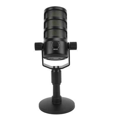 ASHATA Condenser Mic, Clear Sound, Vibrant Ambient Light, Volume Control, USB PC Microphone with Built in HiFi Chip, Type C Interface for Gaming, Podcast, Streaming, 192KHz Sampling Rate,