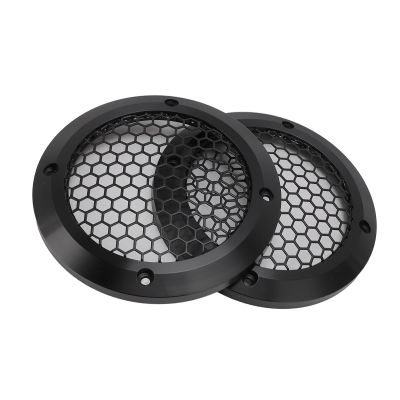 2pcs Speaker Grill Covers, Car Speaker Subwoofer Guard Protector with Metal Mesh, Round Speaker Grill Mesh with 8 Screws OD 125mm