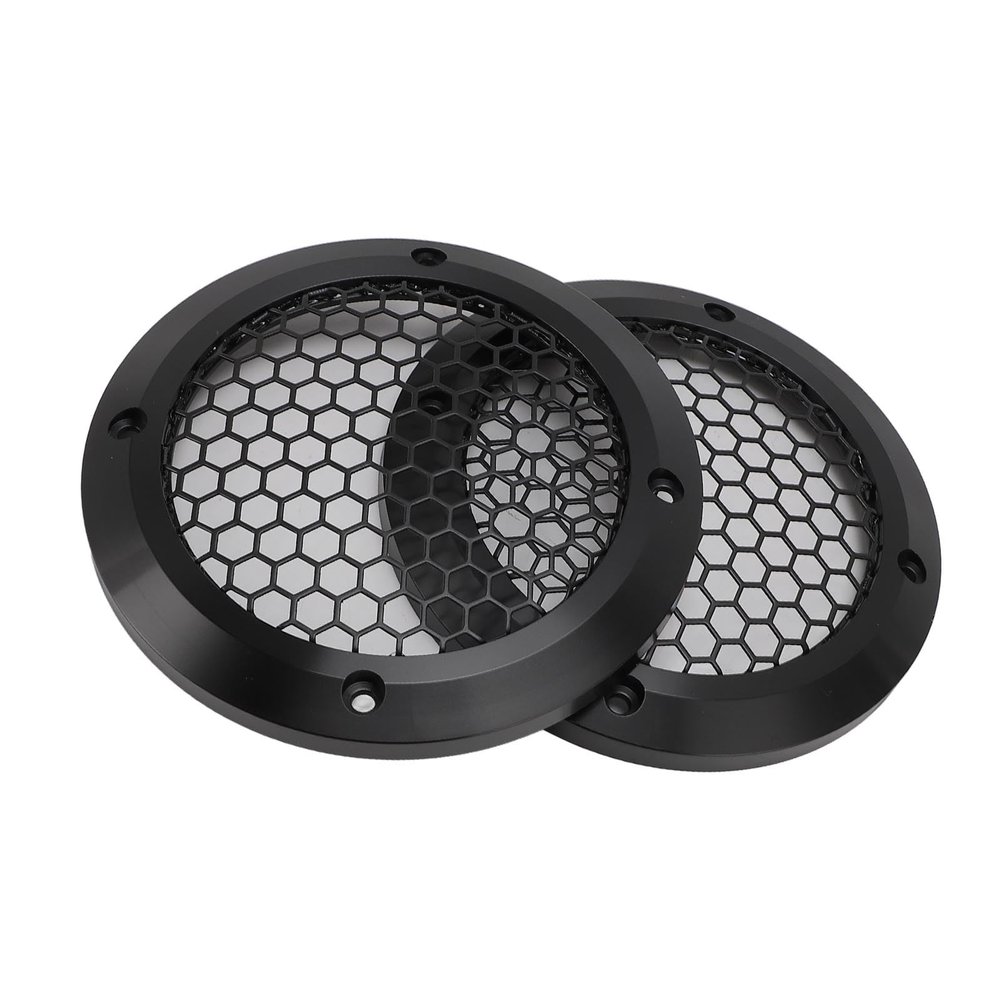 2pcs Speaker Grill Covers, Car Speaker Subwoofer Guard Protector with Metal Mesh, Round Speaker Grill Mesh with 8 Screws OD 125mm