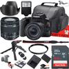 Canon EOS Rebel SL3 DSLR Camera with Canon EF-S 18-55mm f/4-5.6 is STM Lens + 64 GB Memory + Slave Flash + Camera Case + UV Filter + More (17pc Bundle) (Renewed) view 1