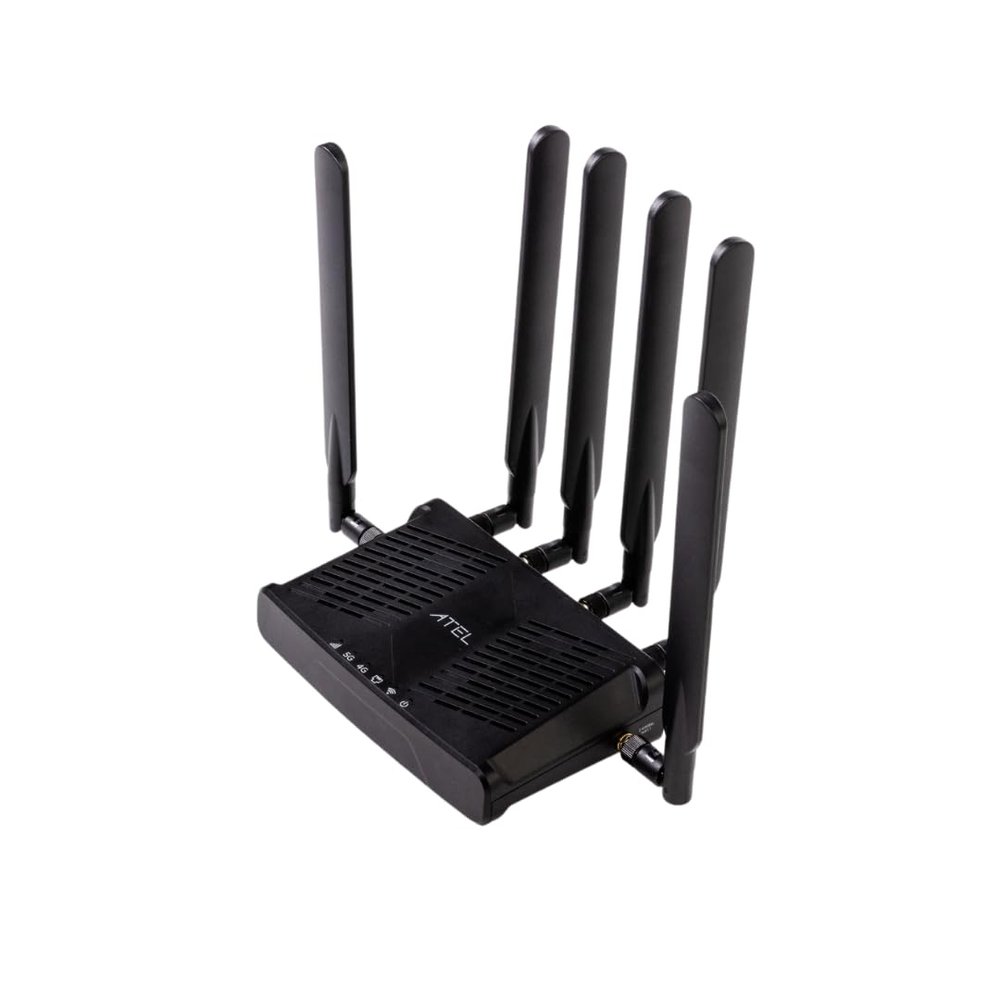 ATEL RE600 5G / CAT-19 LTE Indoor FWA Router with WiFi6, Dual SIM Capability, Connects up to 64 Devices, & IP Passthrough (Black)