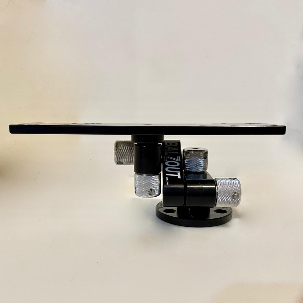 Balzout Black Aluminum 4" Round Base Aluminum Mount Fits Lowrance/RayMarine/Simrad LRM-RB4