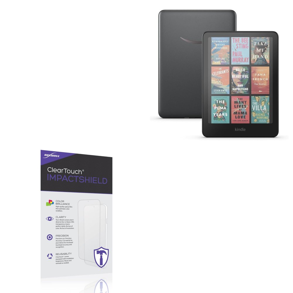 BoxWave Screen Protector Compatible with Amazon Kindle Colorsoft Signature Edition 1st Gen (7 in) - ClearTouch ImpactShield (2-Pack), Impenetrable Screen Protector Flexible Film