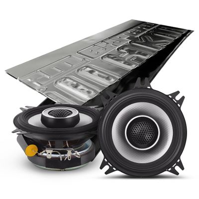 Alpine S2-S40, S Series 4" 2-Way Hi-Res Speakers + Sound Damping Kit Bundle