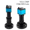 Lab Microscope Accessories 13MP Monocular Microscope Digital Camera Set 130X Or 180X Adjustable Lens(180X Lens) view 3