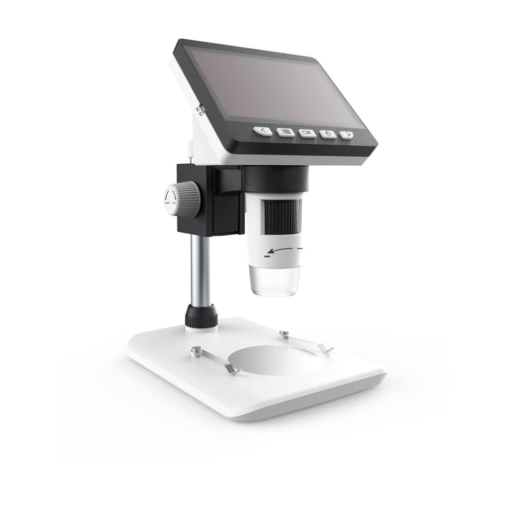 Lab Microscope Accessories 1000X Portable Desktop LCD Digital Microscope High Brightness 8 LEDs 4.3'' Electronic Microscopes Magnifier