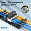Enmane 4 Port Patch Panel Blank Keystone Patch Panel UTP&STP Compatible with LC/SC/ST/FC/USB/HDMI Keystone Jack for Home/Office Ethernet Termination Box view 2