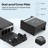 Enmane 4 Port Patch Panel Blank Keystone Patch Panel UTP&STP Compatible with LC/SC/ST/FC/USB/HDMI Keystone Jack for Home/Office Ethernet Termination Box view 3