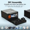 Enmane 4 Port Patch Panel Blank Keystone Patch Panel UTP&STP Compatible with LC/SC/ST/FC/USB/HDMI Keystone Jack for Home/Office Ethernet Termination Box view 4