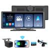 10.26 Inch Wireless CarPlay Screen for Car, Apple CarPlay & Android Auto Touch Screen with Rear Camera, BT Music, Navigation, Voice Control for Vehicles view 1