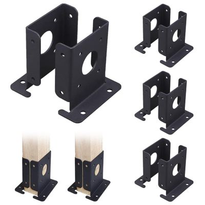 YLHHWVY Pergola Brackets 4x4 Post Base 4Pcs Adjustable Pergola Brackets Wood Fence Post Anchor Heavy Duty Deck Post Base for Deck Supports Porch Railing Post Holders