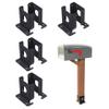 YLHHWVY Pergola Brackets 4x4 Post Base 4Pcs Adjustable Pergola Brackets Wood Fence Post Anchor Heavy Duty Deck Post Base for Deck Supports Porch Railing Post Holders view 3