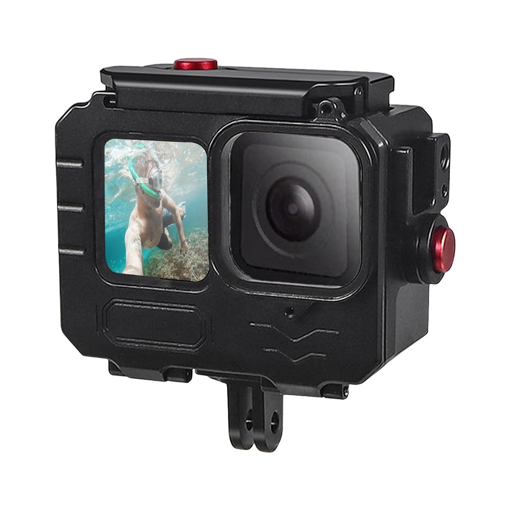 263FT/80M Aluminum Alloy Waterproof Case for Go Pro Hero13/Hero12/Hero11/Hero10/Hero9 Black, Underwater Diving Protective Housing Shell for Go Pro Hero 13 Action Camera with Bracket Accessories