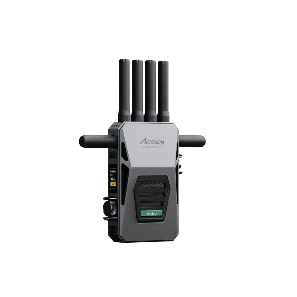 Accsoon CineView Master 4K Wireless Video Transmission System HDMI SDI Transmitter Receiver 4K60 Tri-Band 25ms Latency 8202 ft Range 1 Wired+4 App Monitoring, Pair CineView SE 4K/M7 Pro (1RX)