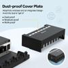 Enmane 8 Port Blank Keystone Patch Panel Shielded Compatible with LC/SC/ST/FC/USB/HDMI Keystone Jack for Desk Mount Home Ethernet Termination Box view 3