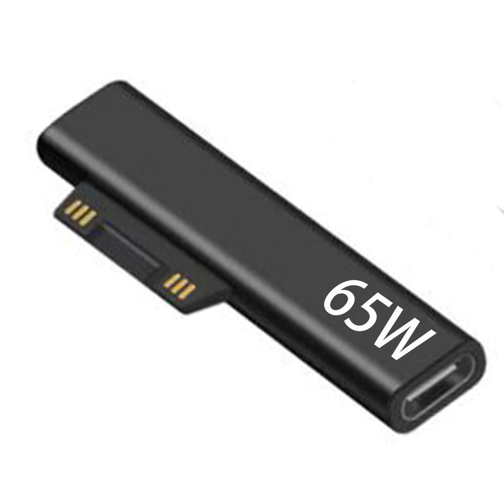 65W USB C to Surface Adapter, Surface Pro Charger 65W Made for Surface Pro 3/4/5/6/7/8/9/X Power Supply Adapter, Compatible for Both Microsoft Surface Book Laptop Tablet