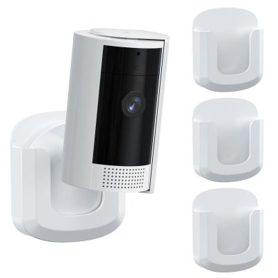 3 Pack R-ing Camera Mount, Strong Adhesive Wall Bracket for R-ing Indoor Cam(1st Gen and 2nd Gen), Tool-Free Sturdy Mounting Kit (White, Camera Not Included)