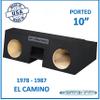 Chevy El Camino 1978 1979 1980 1981 1982 1983 1984 1985 1986 1987 Dual Ported Sub Box Subwoofer Enclosure Box Ground Shaker Stereo Subwoofer Box Speaker Enclosure Car Audio (Black, 10") view 2