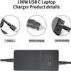 100W USB C Fast Charging Car Laptop Charger & Power Adapter, Compatible with Dell Latitude XPS Precision, MacBook Pro/Air, HP EliteBook Spectre, Lenovo ThinkPad Yoga, ASUS Acer Chromebook view 4