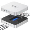 ORICO StudioLink Mac mini Hub with SSD Enclosure & 7-in-1 Ports | NVMe/SATA M.2 SSD Dock for Mac mini M1/M2/Mac Studio | 10Gbps USB-C, SD/TF Card Reader, 3.5mm Audio, Aluminum Alloy view 1