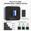 ORICO StudioLink Mac mini Hub with SSD Enclosure & 7-in-1 Ports | NVMe/SATA M.2 SSD Dock for Mac mini M1/M2/Mac Studio | 10Gbps USB-C, SD/TF Card Reader, 3.5mm Audio, Aluminum Alloy view 3