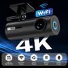 4K Car DVR Dash Cam for Cars,Voice Prompt,Built in WiFi App Control with UHD 2160P,Super Night Vision,Loop Recording G-Sensor, Parking Monitor Video Recorder view 2