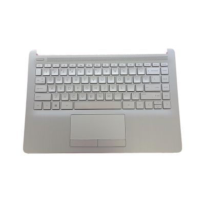 D-KXCPELE Replacement Laptop Palmrest Upper Case Backlit Keyboard Touchpad Assembly Part for HP Pavilion 14-CF 14-DK L48647-001