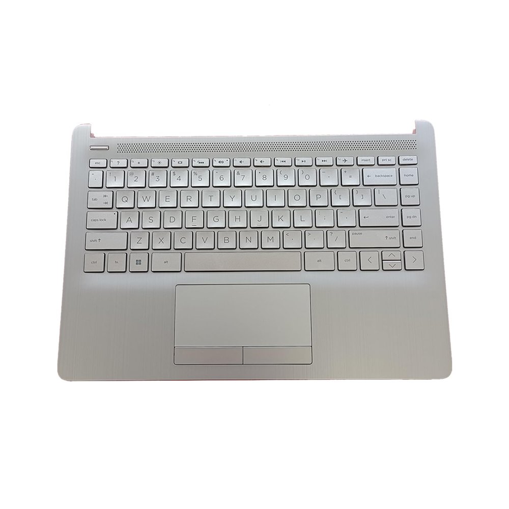 D-KXCPELE Replacement Laptop Palmrest Upper Case Backlit Keyboard Touchpad Assembly Part for HP Pavilion 14-CF 14-DK L48647-001