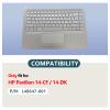 D-KXCPELE Replacement Laptop Palmrest Upper Case Backlit Keyboard Touchpad Assembly Part for HP Pavilion 14-CF 14-DK L48647-001 view 2
