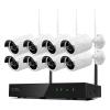 XMARTO Wireless Security Camera System 10CH 8PC 2K Wireless Security IP Camera System(Built-in Router, Plug N Play, Mobile View, Night Vision, Built-in Audio Mic) view 1