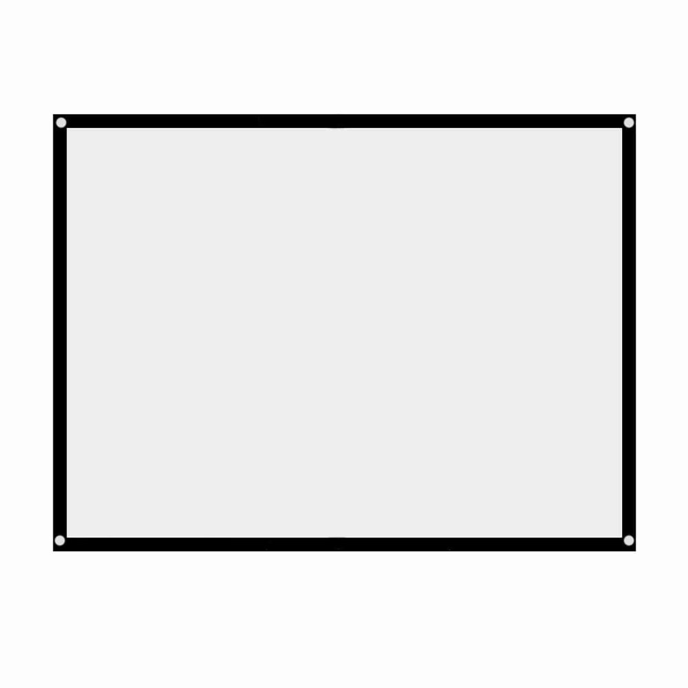 Yctze Portable Foldable Noncrease White Projector Screen, Diagonal 60-100 Inch, 4:3 Ratio, Ideal for Rear Projection, Outdoor, Window, Video, Christmas and More (#01)