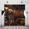 Loccor 10x8ft Bar Fabric Backdrop Western Bar Counter Restaurant Photography Background for Evening Celebration Party Gangsta Film Party Decorations Kids Adults Video Photo Booth Studio Props view 3