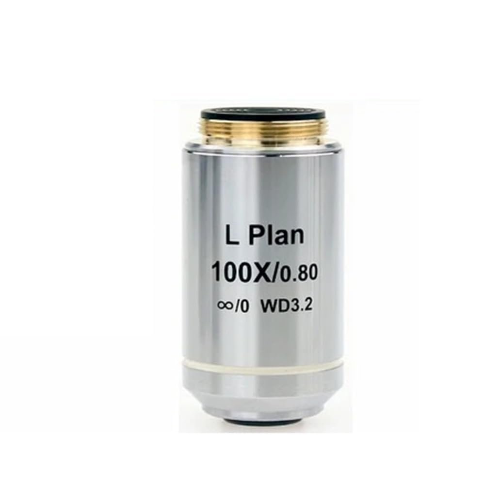 Microscope Kit Long Working Distance Plan Field Infinity Objective Phase Contrast Objective Metallographic 2.5X 5X 10X 20X 50X 100X Dry Lens Microscope Lens Adapters(100X)