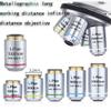 Microscope Kit Long Working Distance Plan Field Infinity Objective Phase Contrast Objective Metallographic 2.5X 5X 10X 20X 50X 100X Dry Lens Microscope Lens Adapters(100X) view 3